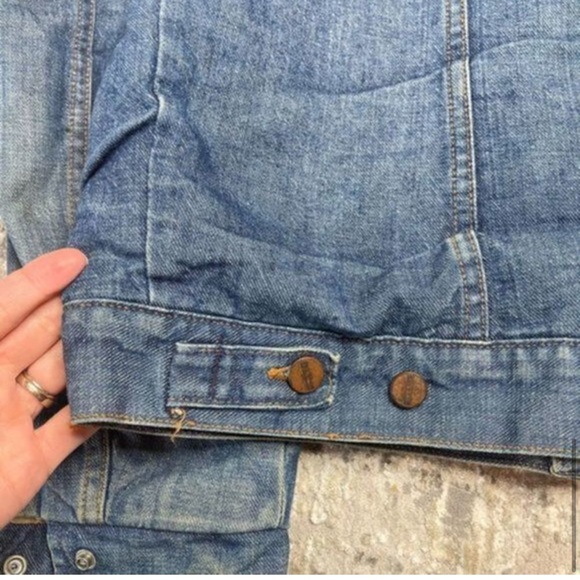 VINTAGE 1970 | Maverick Blue Bell Sherpa Denim Trucker Jacket Corduroy - Picture 5 of 15